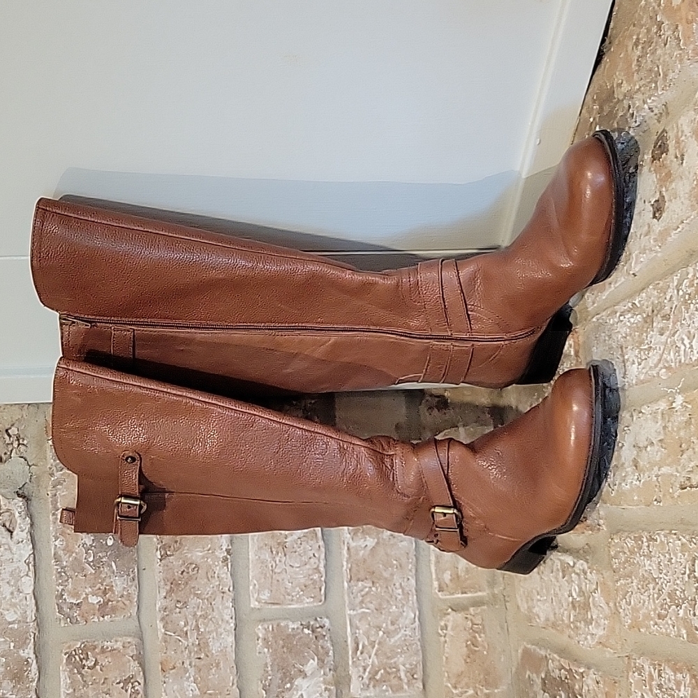 Naturalizer, Size 10, Chesnut,  Wide Calf Riding Roots
